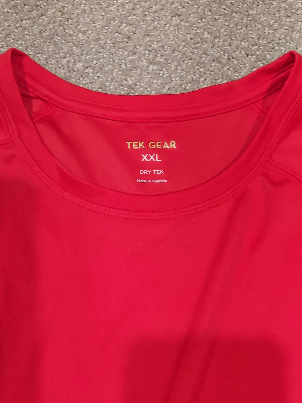 tek gear bright red athletic tee